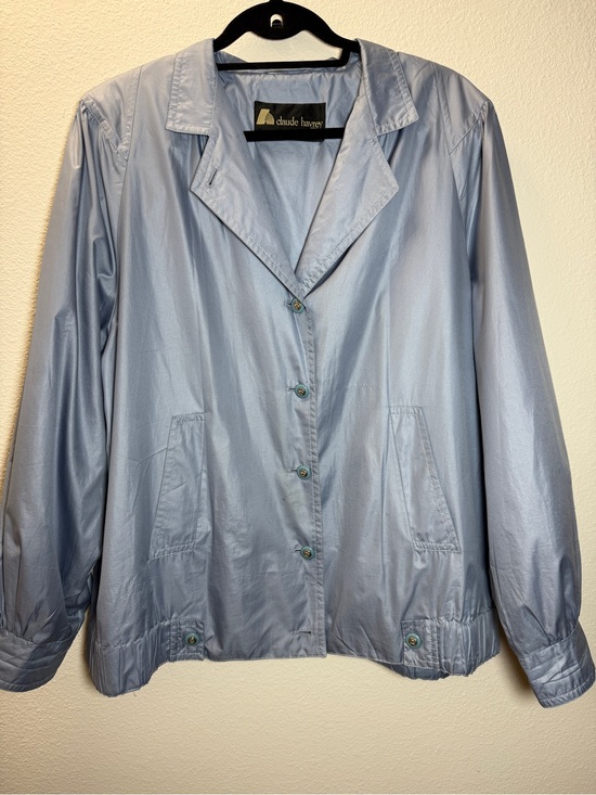 Claude Havrey Jackets & Blazers - Claude Havrey Paris Vintage Jacket M Periwinkle Blue Rain Windbreaker France